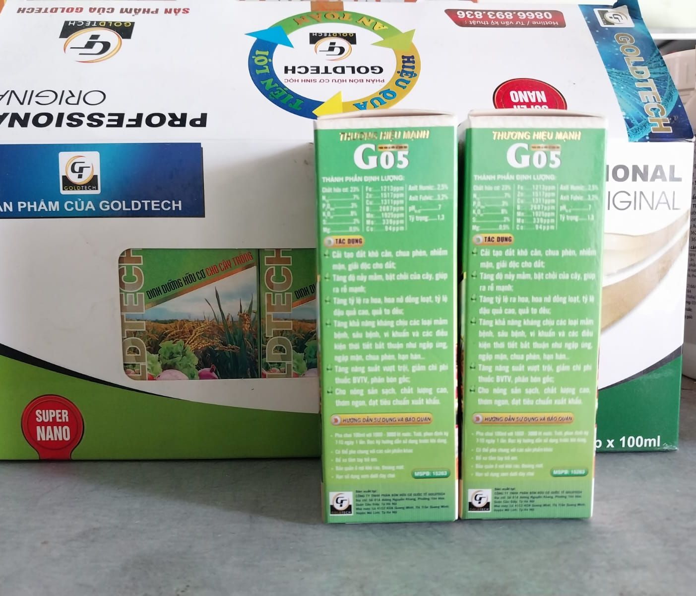 G05 GOLDTECH Phân bón hữu cơ Sinh học chai 100ml