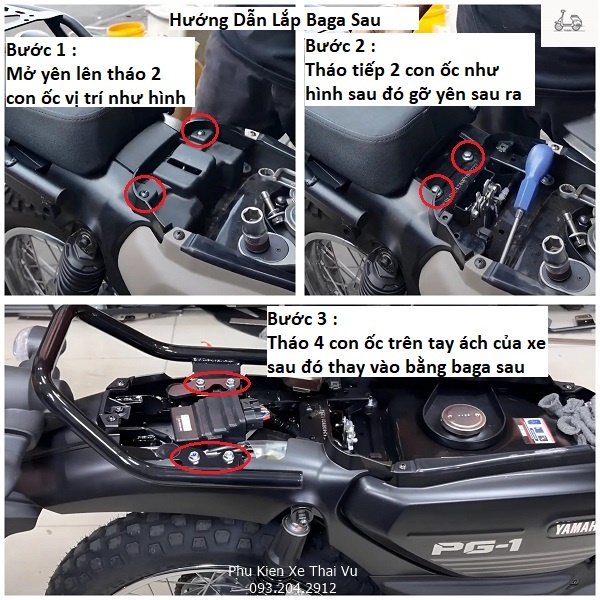 Baga Sau PG1 Gắn Cho Dòng Xe Yamaha PG1
