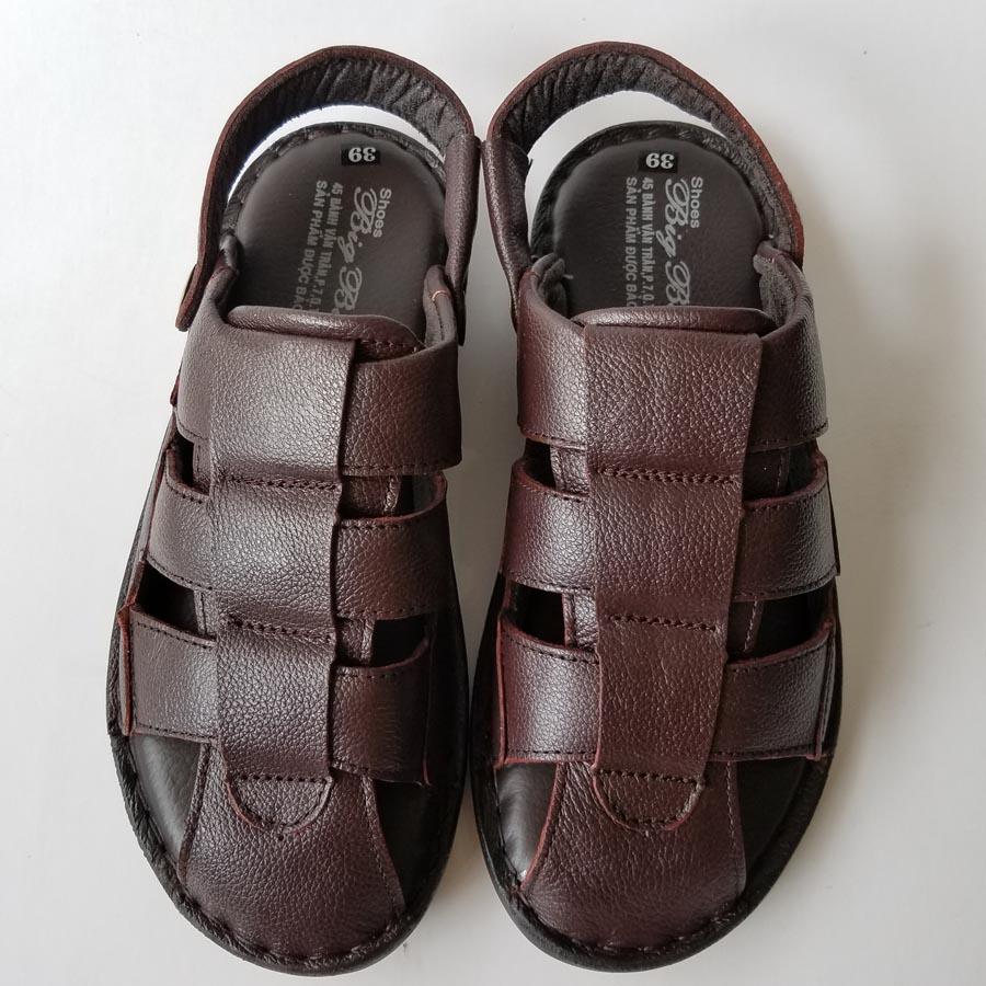 [HCM]Giày Sandal Nam Bít Mũi BIGBEN Da Bò Thật Cao Cấp