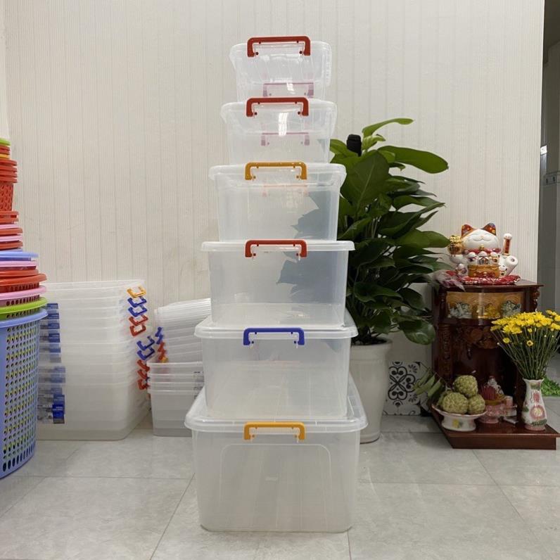 Thùng nhựa trong suốt duy tân đựng đồ đa năng 10l/15l/30l/45l/55l/90l