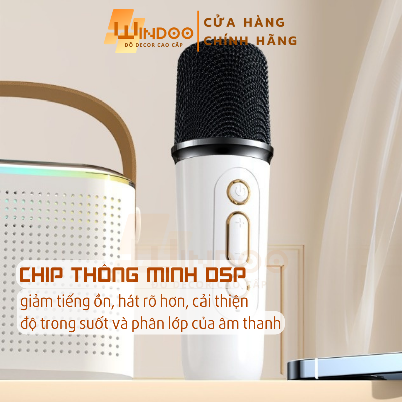 Loa bluetooth karaoke âm thanh chất lượng cao bass mạnh pin khoẻ tặng kèm mic hát