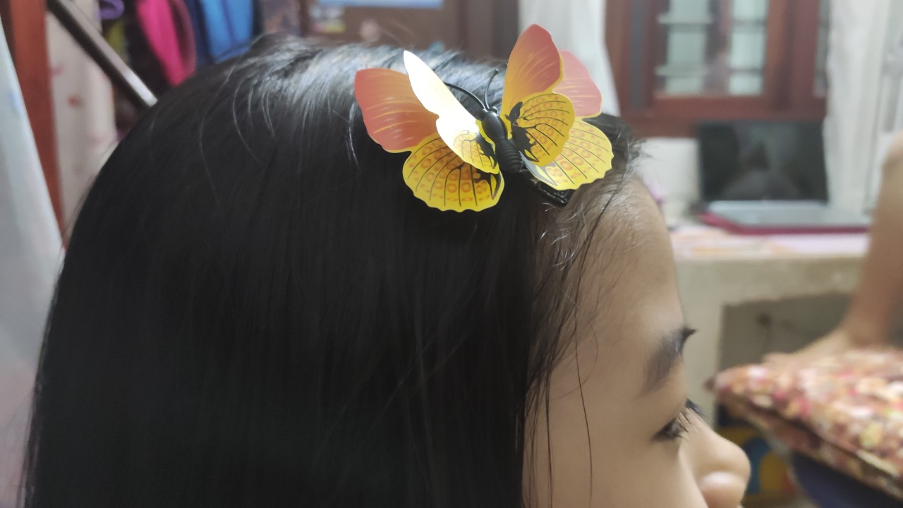 Kẹp handmade bướm nổi 2 lớp 3D