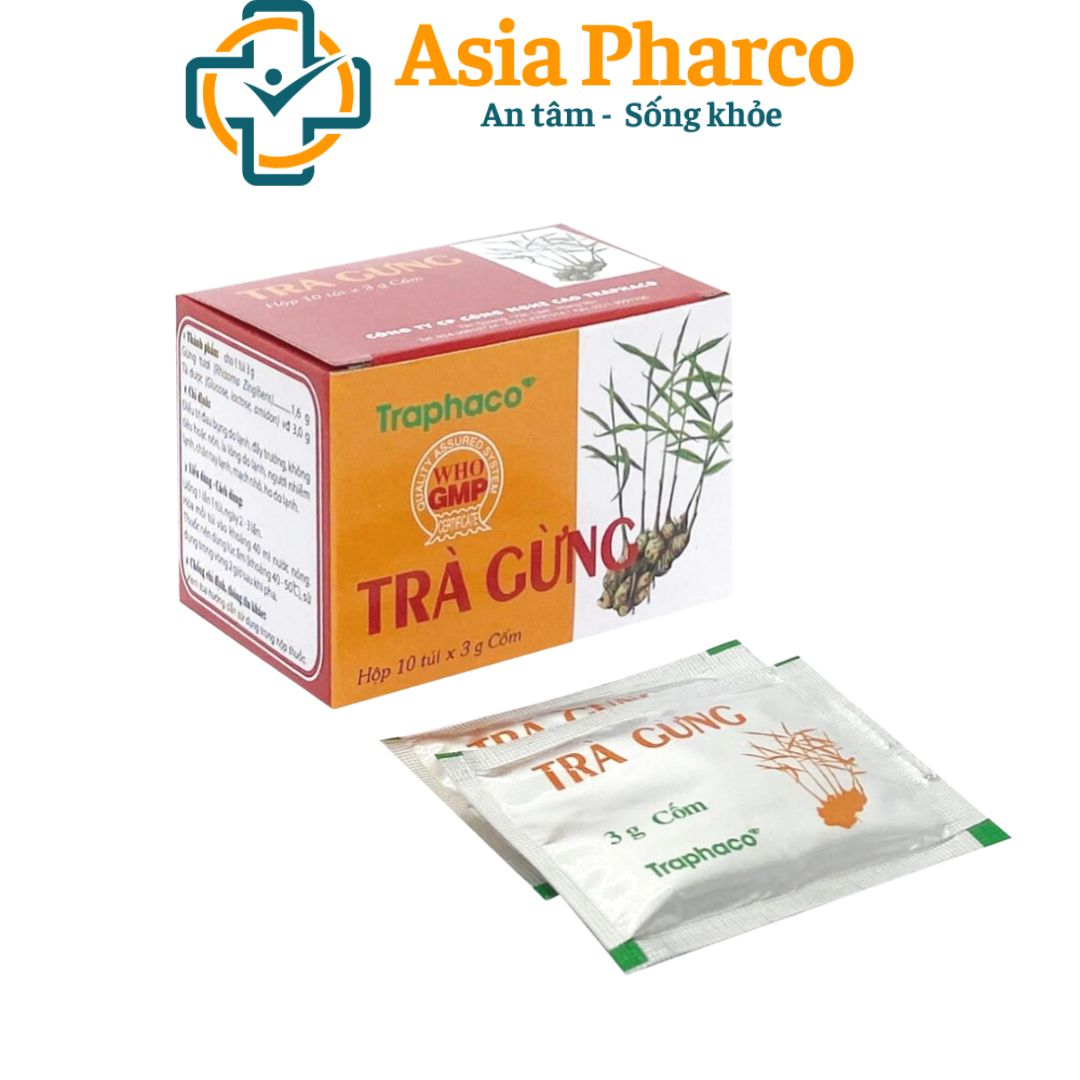 Trà gừng Traphaco (Hộp 10 túi) - Trapharo
