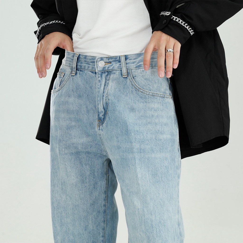 Quần Jeans PLAYAZ Ống Rộng - Light Blue