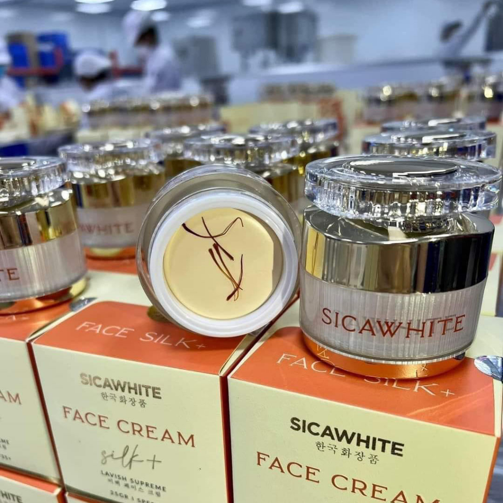 [Chính Hãng] Kem Face Lụa Face Silk Sica White Dưỡng Trắng Da Cao Cấp
