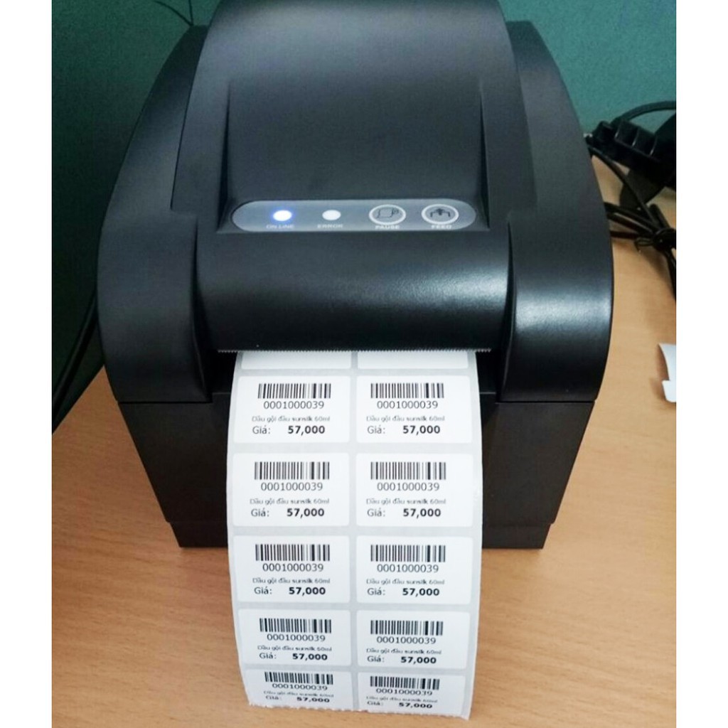 [Block 4 cuộn] Giấy in mã vạch nhiệt 2 tem 35x22