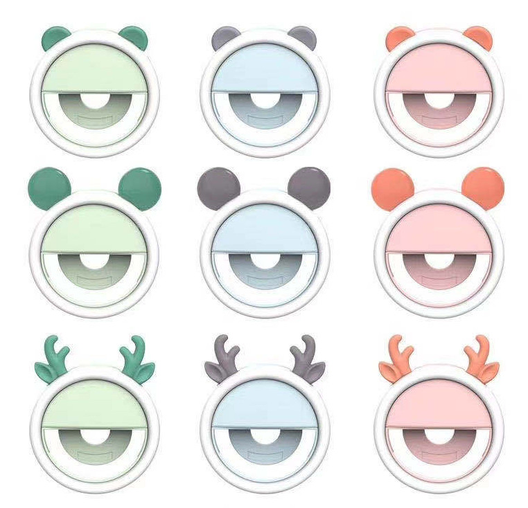 Đèn led Selfie kẹp điện thoại hình tai thú đáng yêu