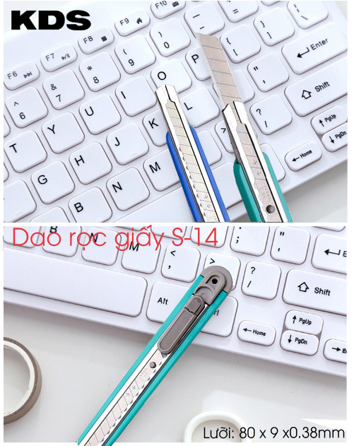Dao rọc giấy văn phòng 9mm KDS Nhật Bản S-14