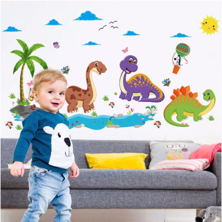 Decal Dán Tường Công Viên Khủng Long HPMSK9125 Sticker Tranh Dán Tường ,Decal dán tường hình thú ,Decal dán tường con vật