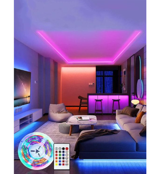 Bộ đèn Led dán RGB 3528 5m mix nhiều màu bọc silicon chống nước giá rẻ,trang trí phòng khách,decor phòng làm việc,phòng ngủ