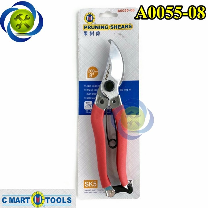 Kéo cắt cành c-mart a0055-08 cán đỏ