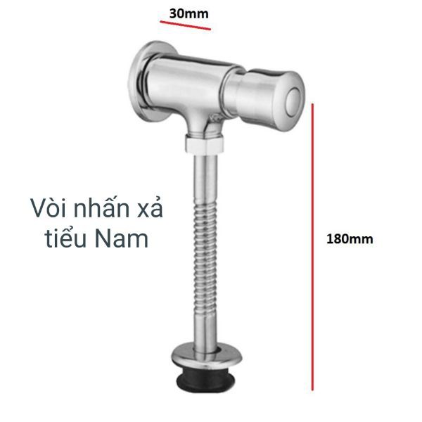 Vòi nhấn xả tiểu Nam INOX