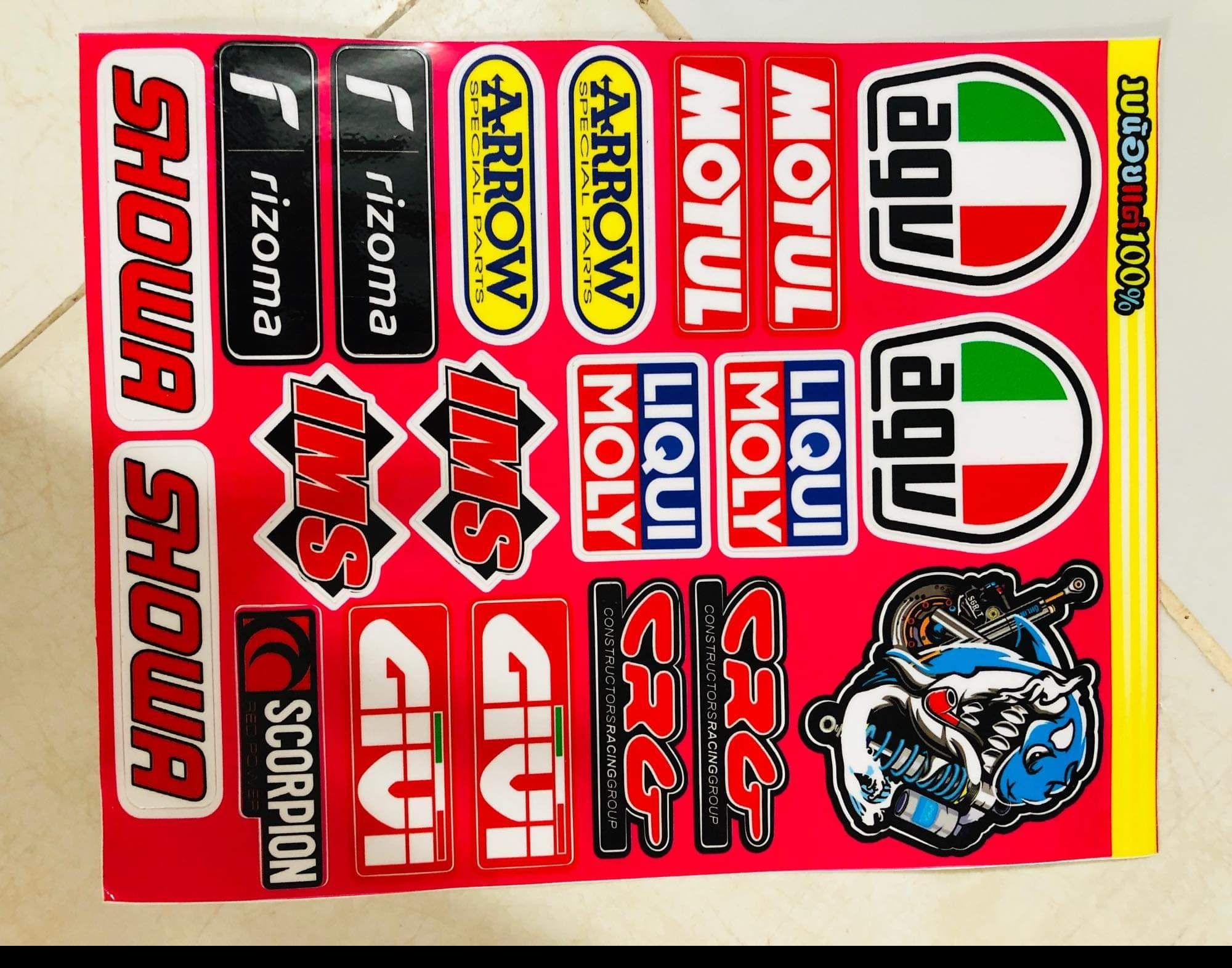 Tem logo sticker trọn bộ dán xe máy 18x25cm