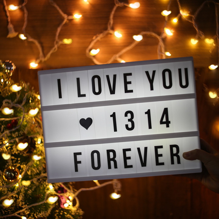 [HCM]Hộp đèn led gắn chữ cái trang trí size A4 cực đáng yêu