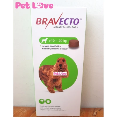 Bravecto diệt ghẻ, viêm da, ve rận (chó từ 10 - 20kg)