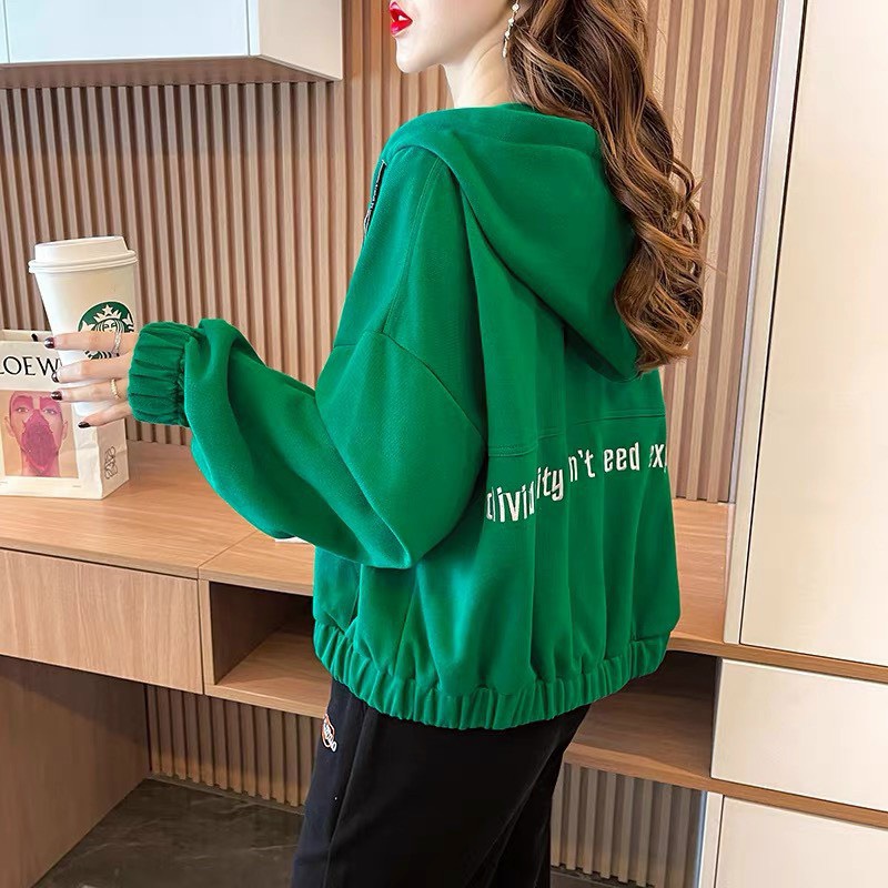 Áo Khoác Lửng Nữ Logo Thêu Mèo