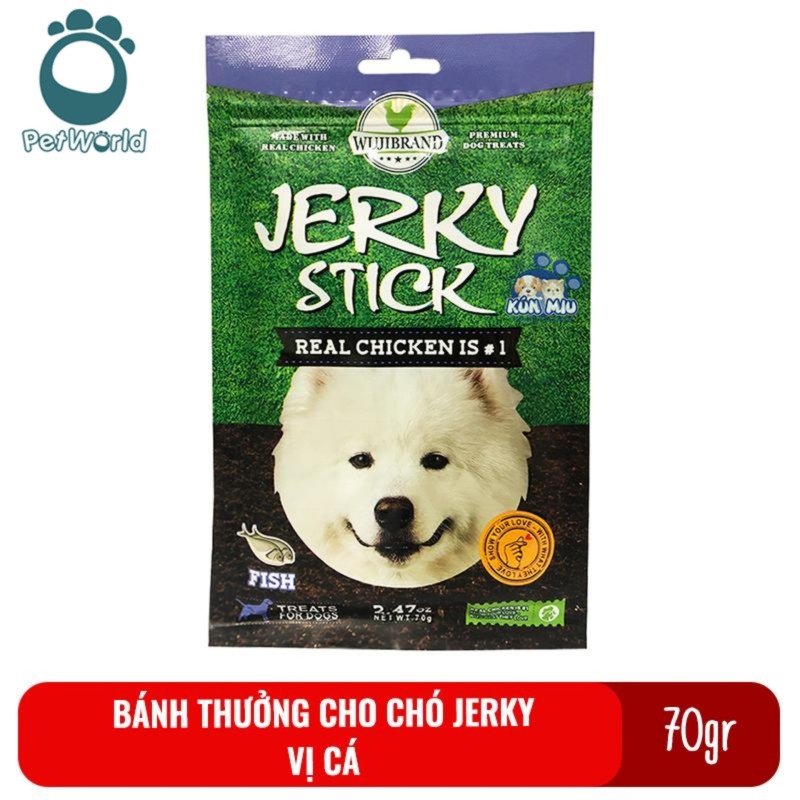 Bánh thưởng cho chó Jerky 70gr - Vị cá
