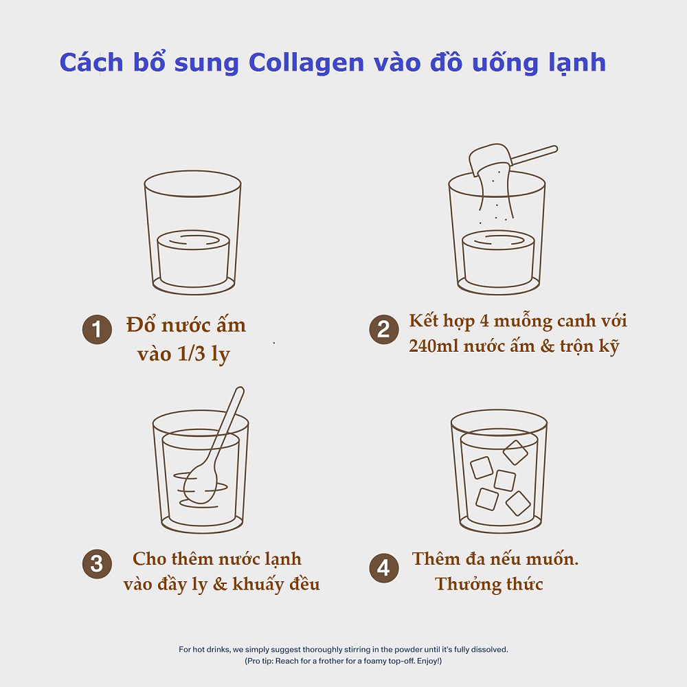 Bột Collagen Vị Socola Vital Protein Collagen Peptides Vị Socola 923g
