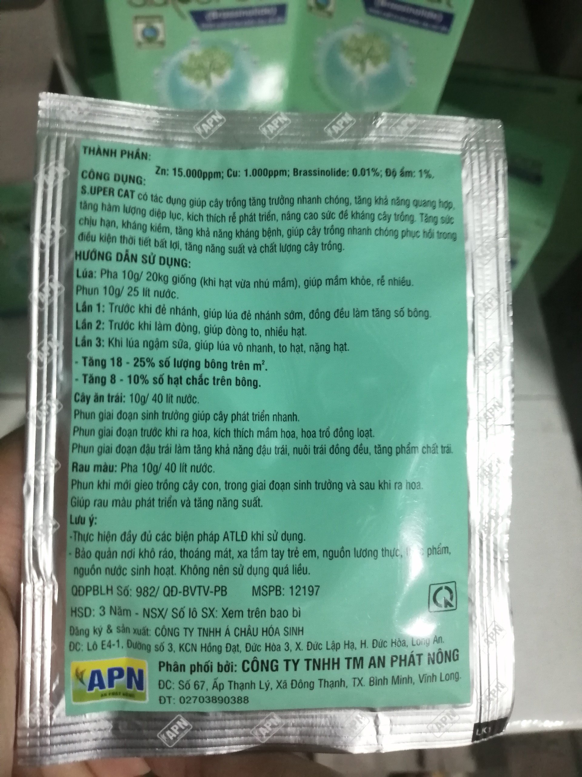 Chất điều hòa sinh trưởng - SUPER CAT (hộp 10 gói)
