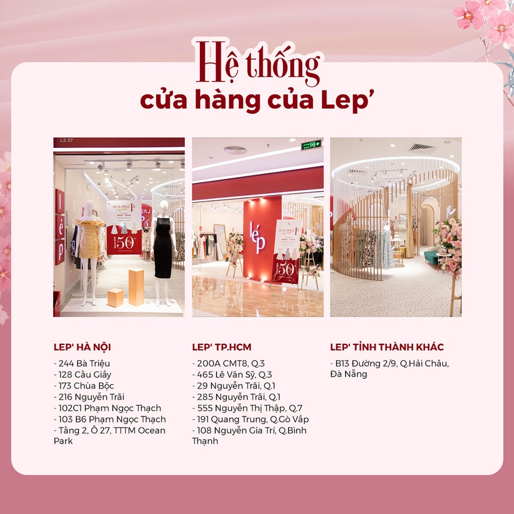 Váy nhung cổ nữ hoàng Lep' 1VA02210DO