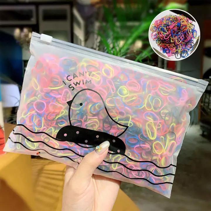 ⚡ Combo 1000 Dây Thun Cột Tóc Nhiều Màu Dành Cho Bé Gái - Túi 1000 dây Chun cột tóc cao su co giãn thời trang Hàn Quốc cho bé gái ⚡