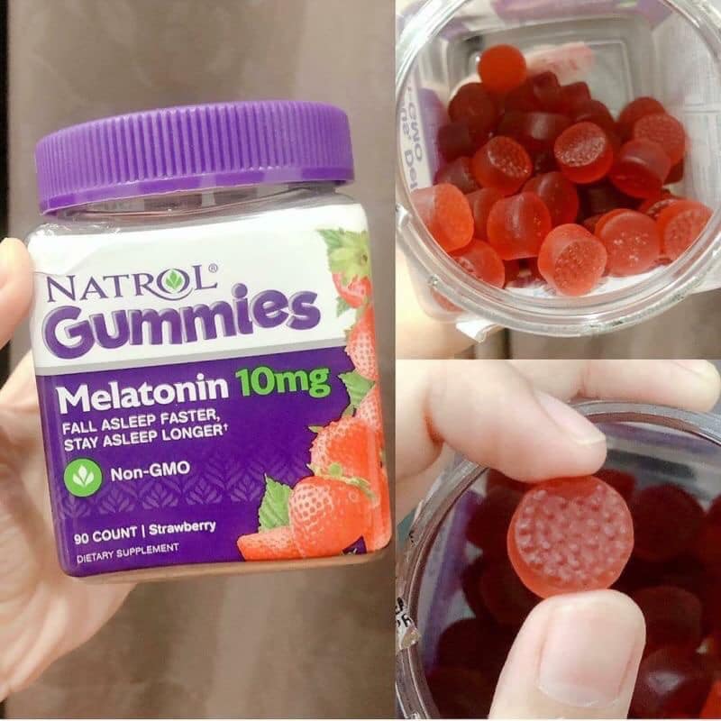 [HCM][90 VIÊN] Kẹo ngủ Natrol Melatonin Gummies 10mg