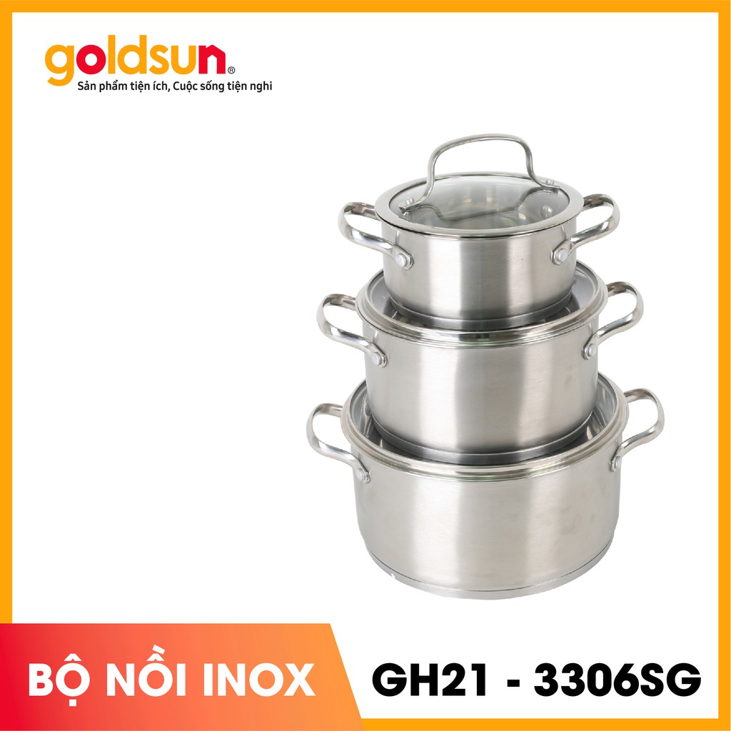 Bộ nồi inox GH21 - 3306SG
