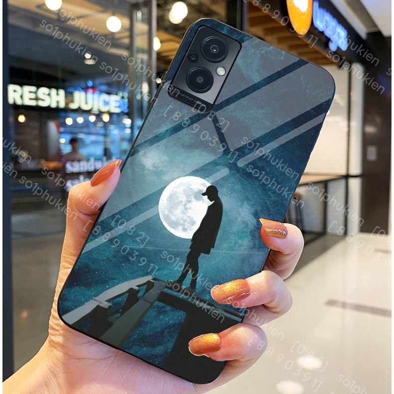 Ốp lưng oppo reno 7z 5g / reno 7 4g / reno 8 4g oppo reno 8z 5g mặt lưng ép kính in hình phi hành gia