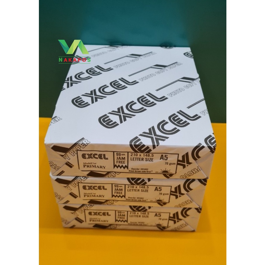 500 tờ Giấy A5 Excel 70 gsm Indonesia