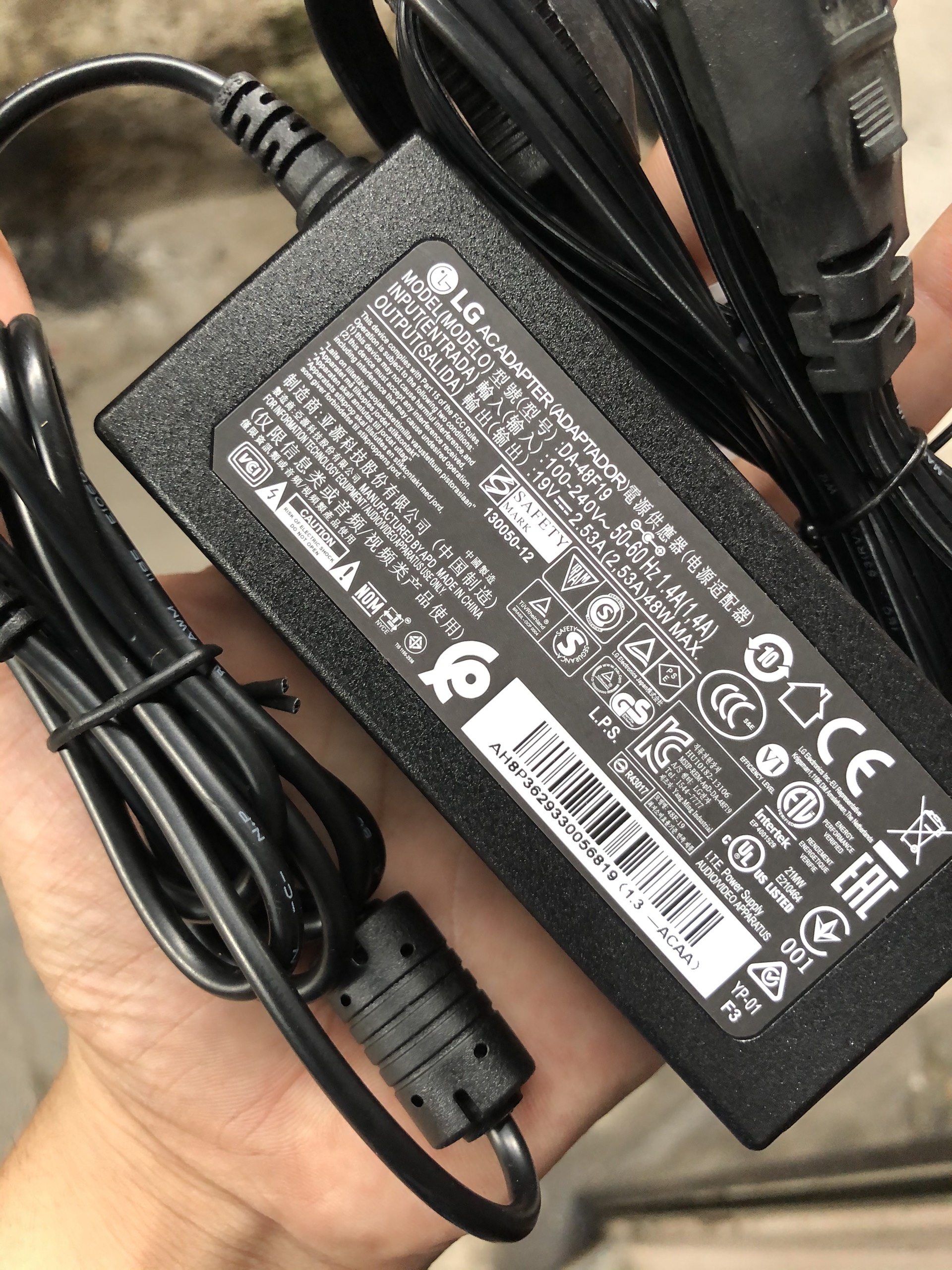 adapter-nguồn tivi LG 19v 2.53a