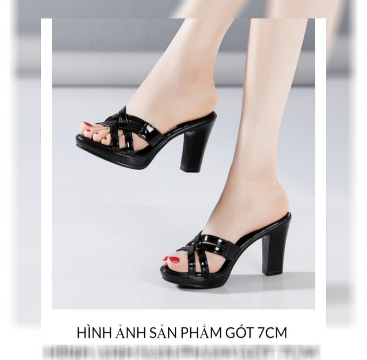 Dép cao gót quai chéo 7f GPSHOP