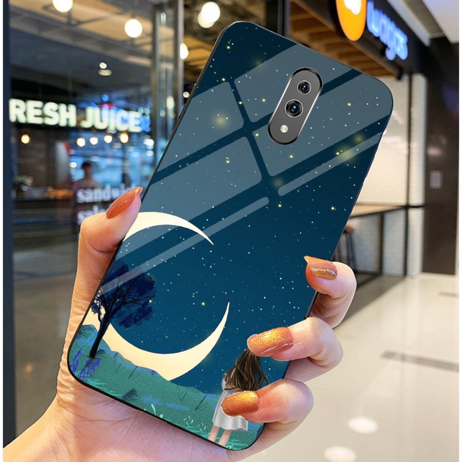 Ốp lưng oppo k3, realme x ốp kính bóng cao cấp phi hành gia