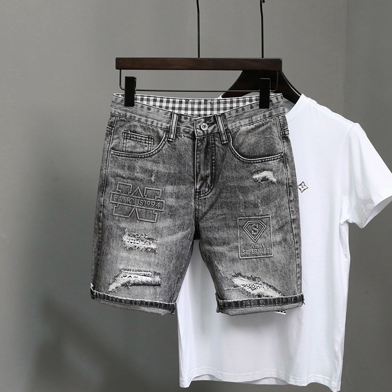 [HCM]Quần short jean nam rách - quần jean ngố nam họa tiết - quần short nam co giãn thời trang phong cách binstore94 mq252
