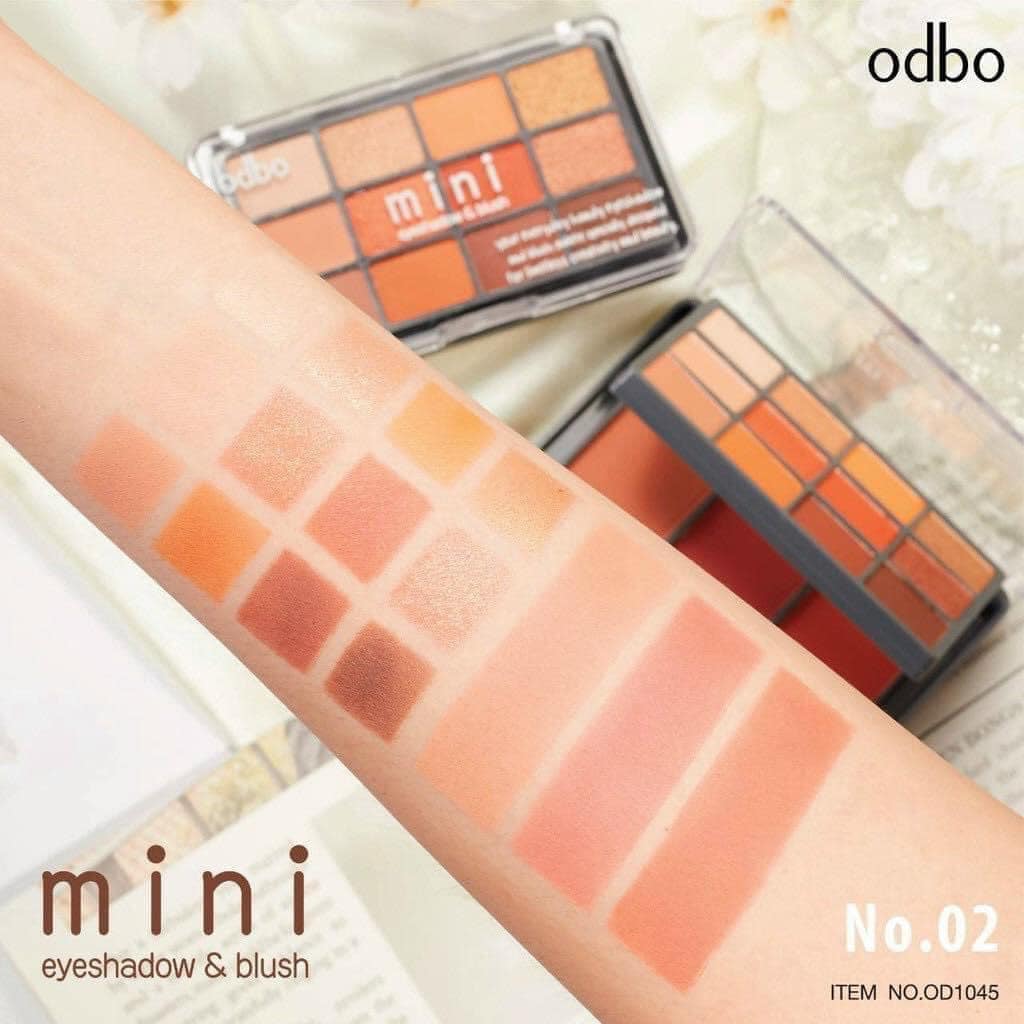 BẢNG PHẤN MẮT VÀ MÁ HỒNG 2 TẦNG ODBO MINI EYESHADOW BLUSH
