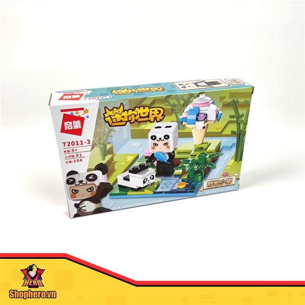 Lego Mini World Panda nuôi gấu trúc