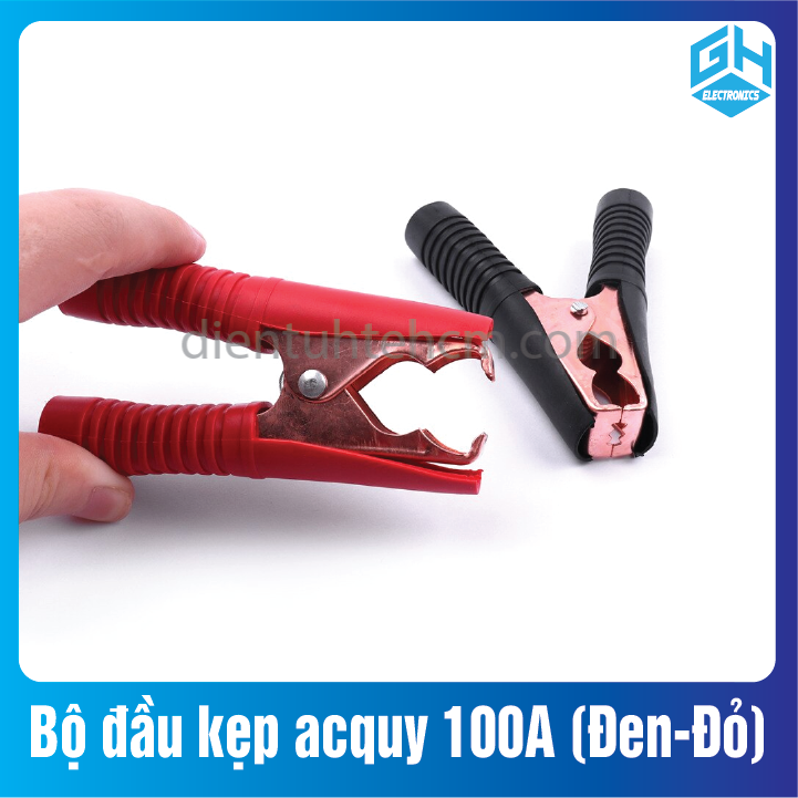 Bộ đầu kẹp acquy 100A (Đen-Đỏ)