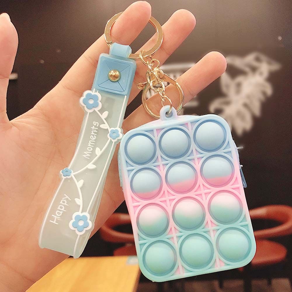 Ví đựng tiền mini bằng silicon Popit có móc khoá