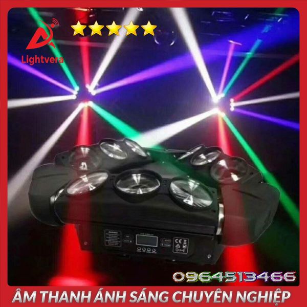 [HCM]Đèn Moving Head 9 Mắt Lớn Cho Phòng Karaoke Sân Khấu Đèn Sân Khấu Lightvera