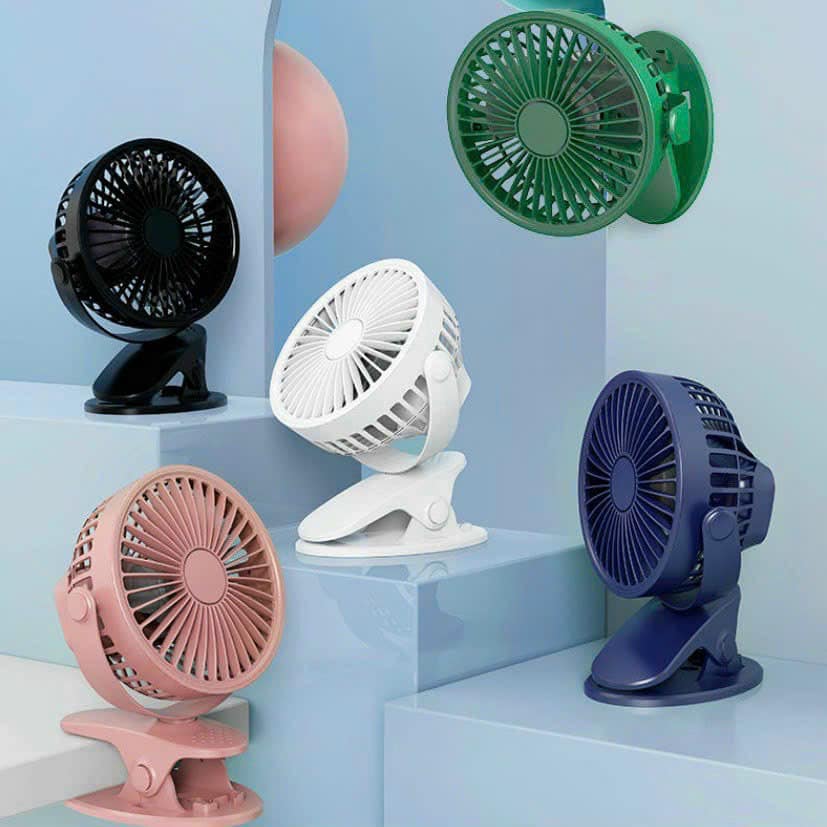 Quạt kẹp tích điện mini siêu tiện lợi