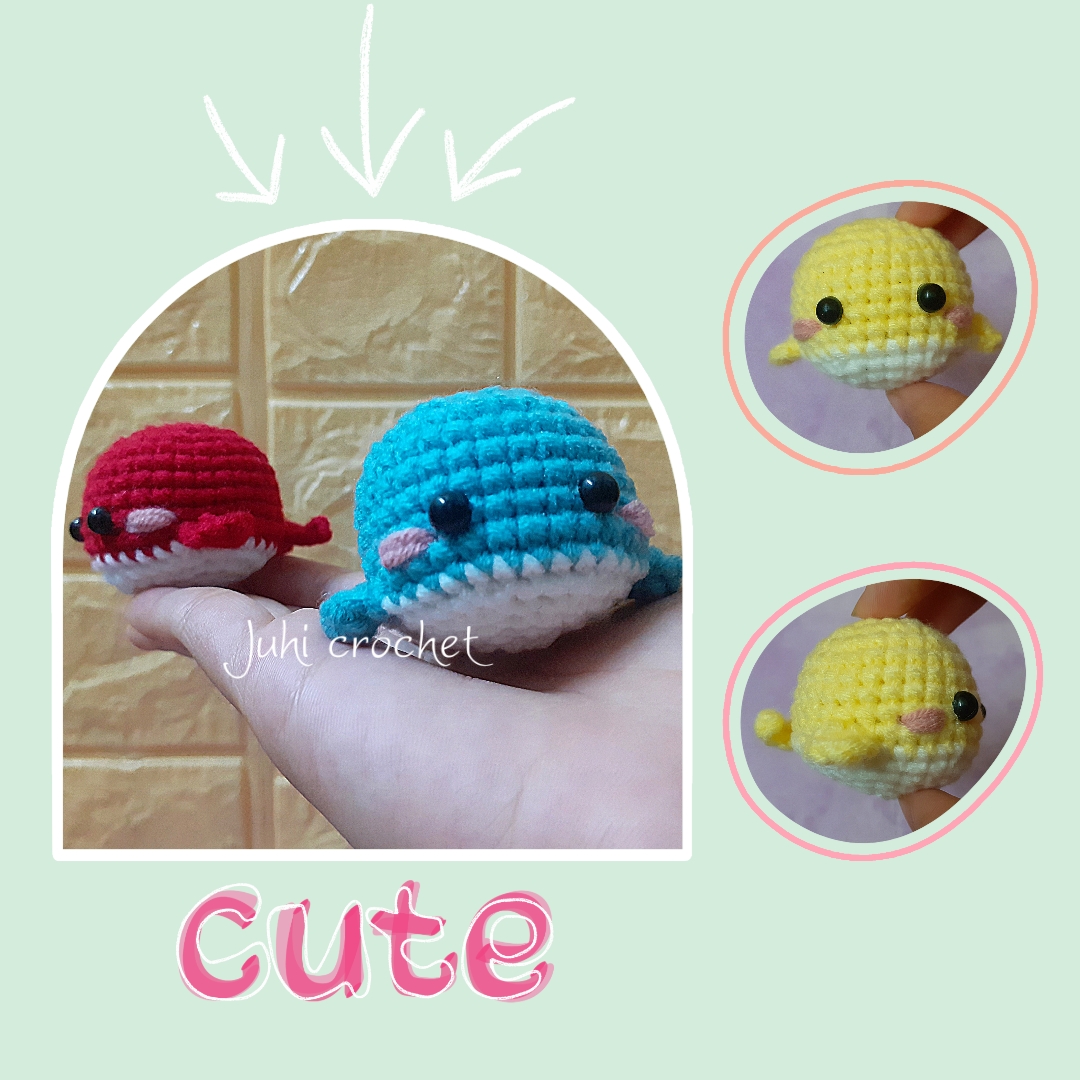 Móc khoá handmade cá voi len đáng yêu🐳🐳
