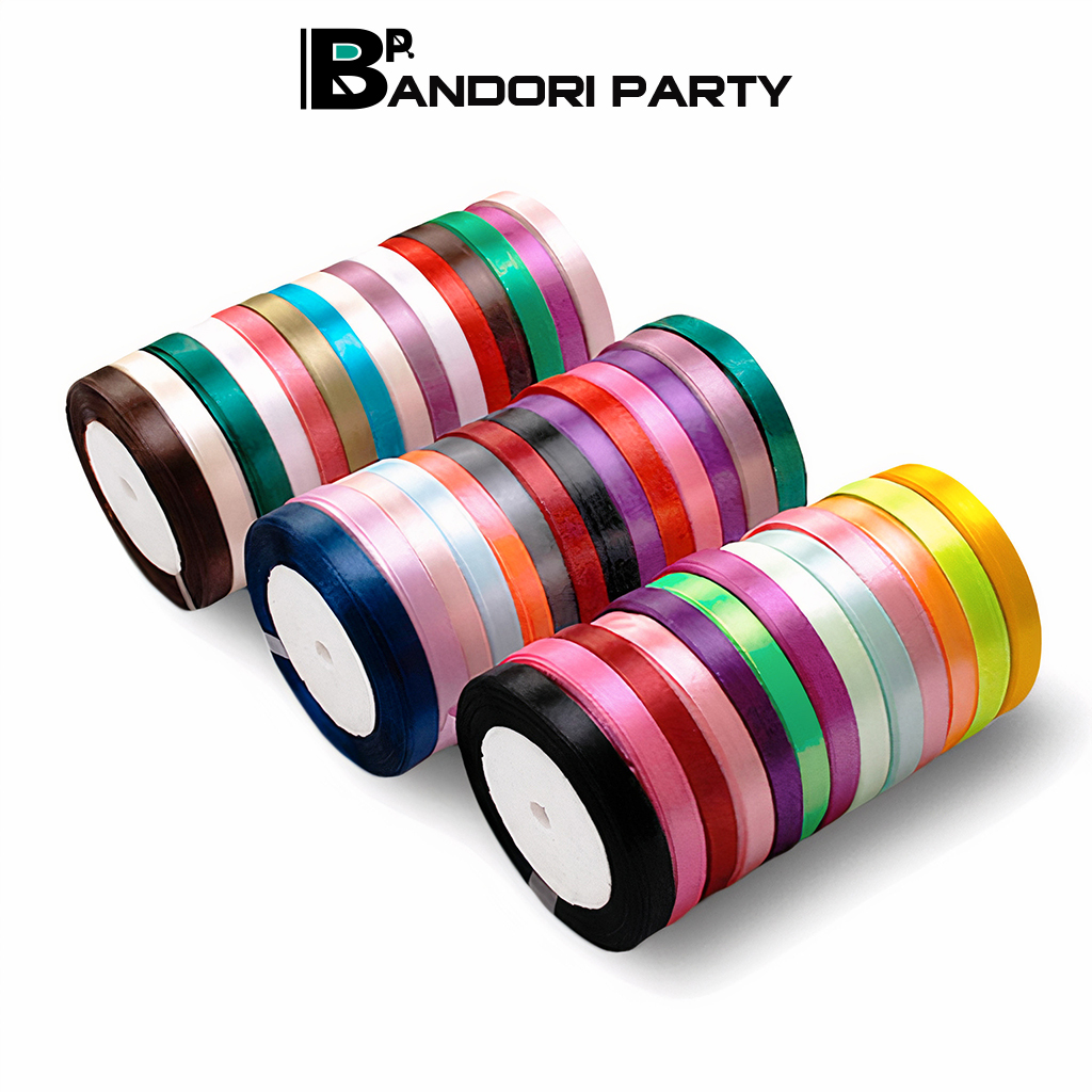 Ruy Băng Lụa Satin Bản 1cm dài 22m Bandori