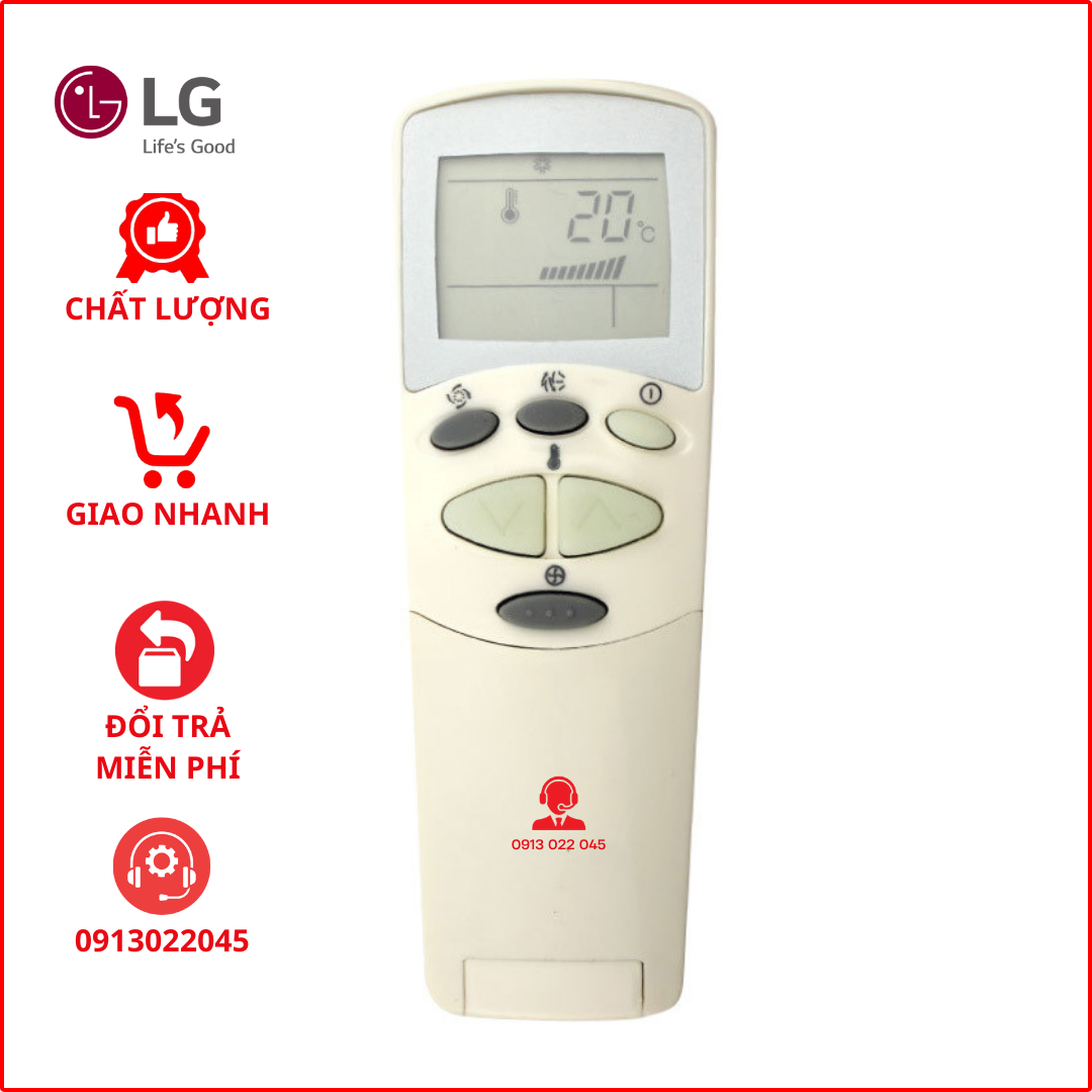Điều khiển điều hoà LG (6 nút-nắp cài).