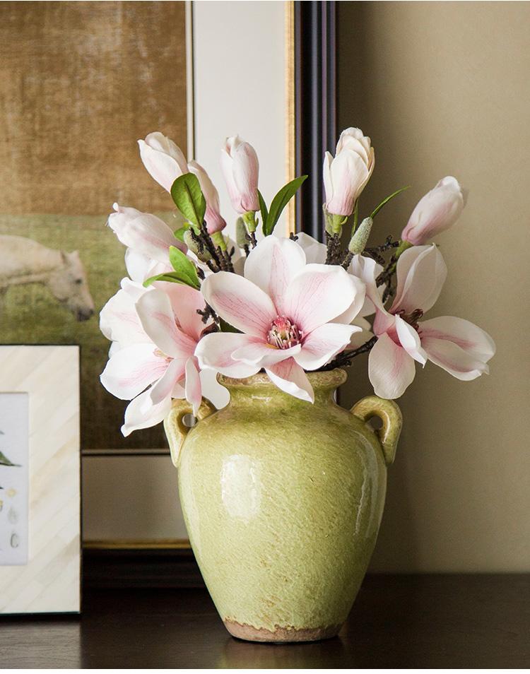 Tươi Kiểu Mỹ Hiện Đại Hoa Giả Magnolia Bó Hoa Tổng Thể Hoa Nghệ Thuật, Phòng Khách, Phòng Ngủ, Phòng Cửa Trước Kính Lọ Hoa Bình Cắm Hoa