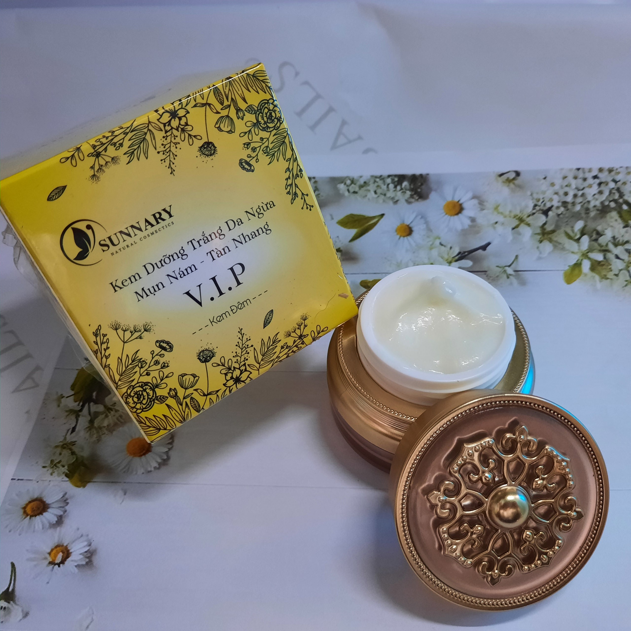 Kem nám (kem đêm) ức chế mụn nám tàn nhanh làm trắng da tự nhiên phục hồi căng bóng da  trắng hồng rạng rõ 20gr