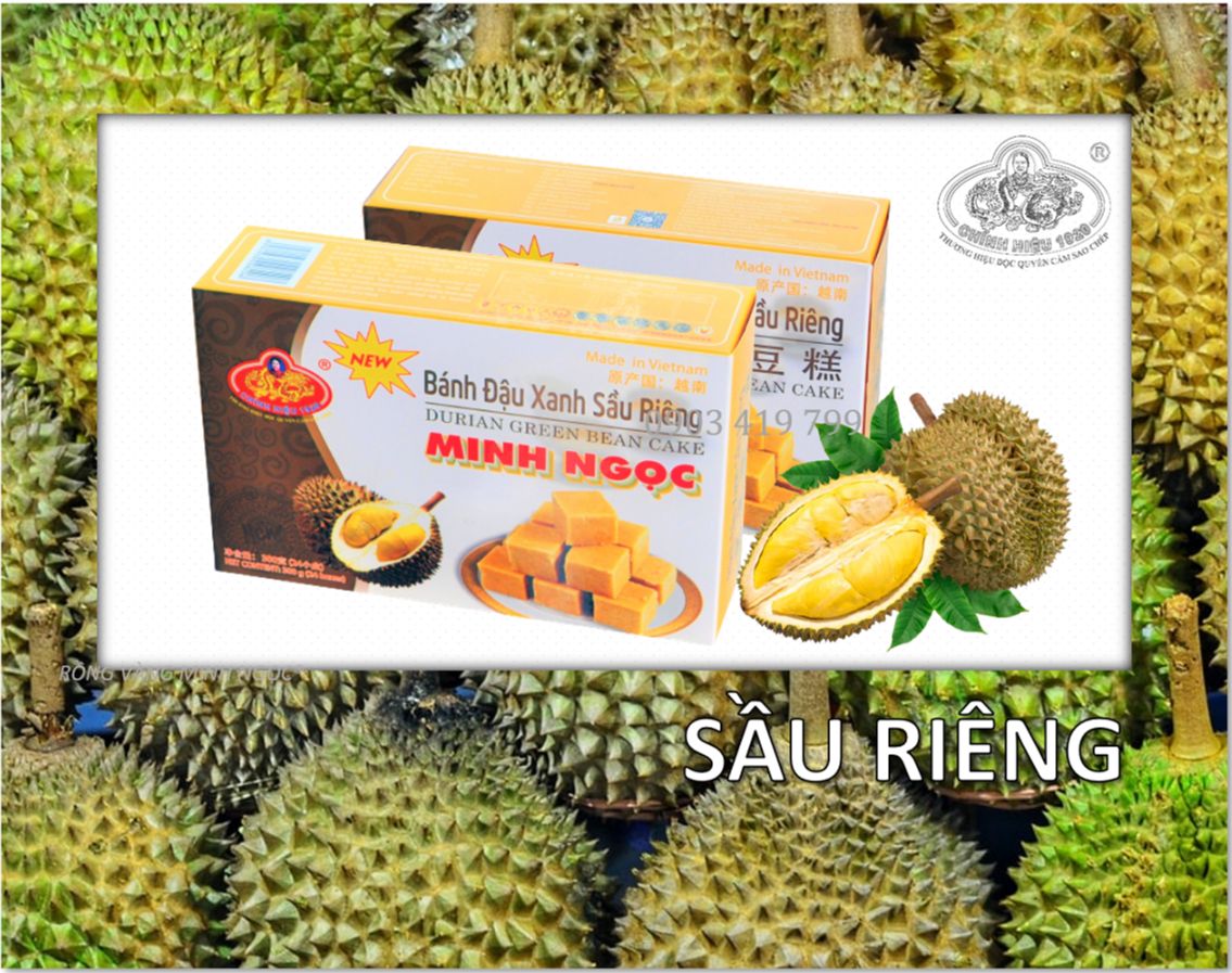 Bánh Đậu Xanh Sầu Riêng Rồng Vàng Minh Ngọc (Durian Mung Bean Cake)