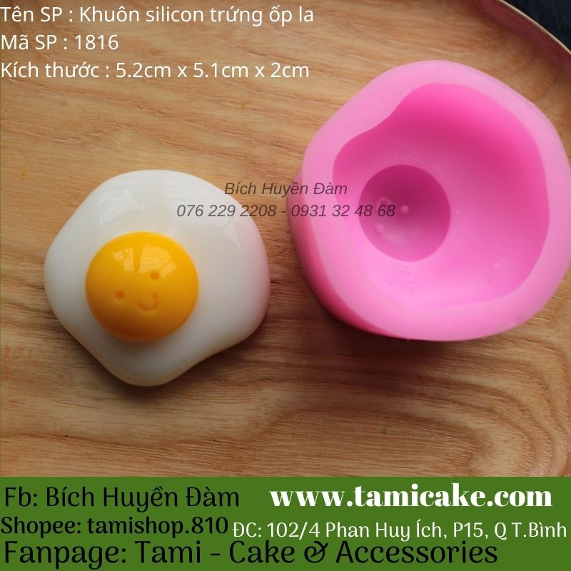 [HCM]Khuôn silicon Trứng ốp la 1816