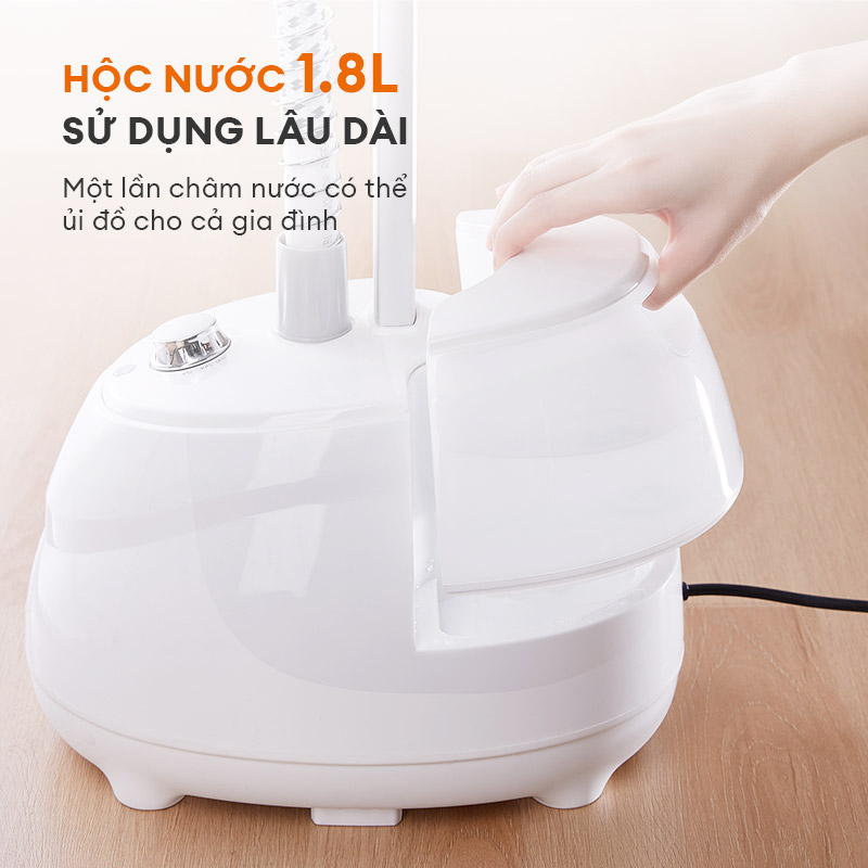Bàn ủi hơi nước dạng đứng 2in1 GGS-M05A KA / GS2000M-PK01A công suất 1800W thương hiệu GAABOR - Hàng chính hãng