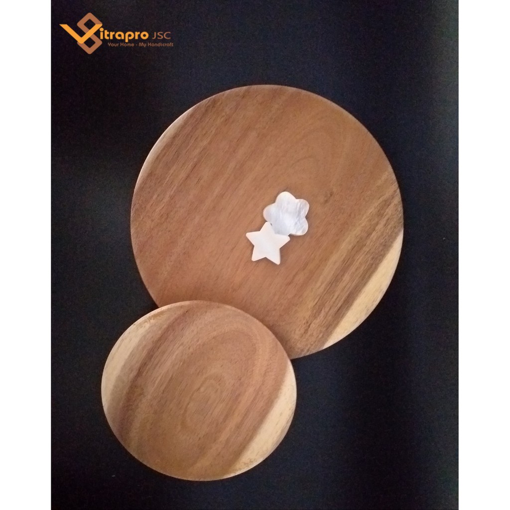 Đĩa Gỗ Keo, Đĩa Tròn 27cm