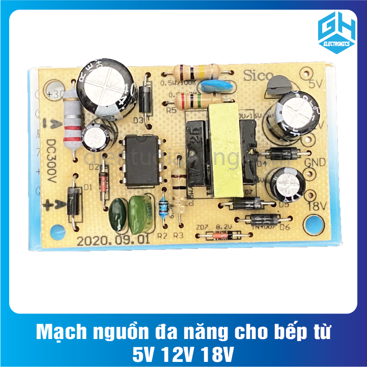 Mạch nguồn đa năng cho bếp từ 5V 12V 18V