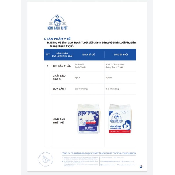 Băng vệ sinh lưới BẠCH TUYẾT